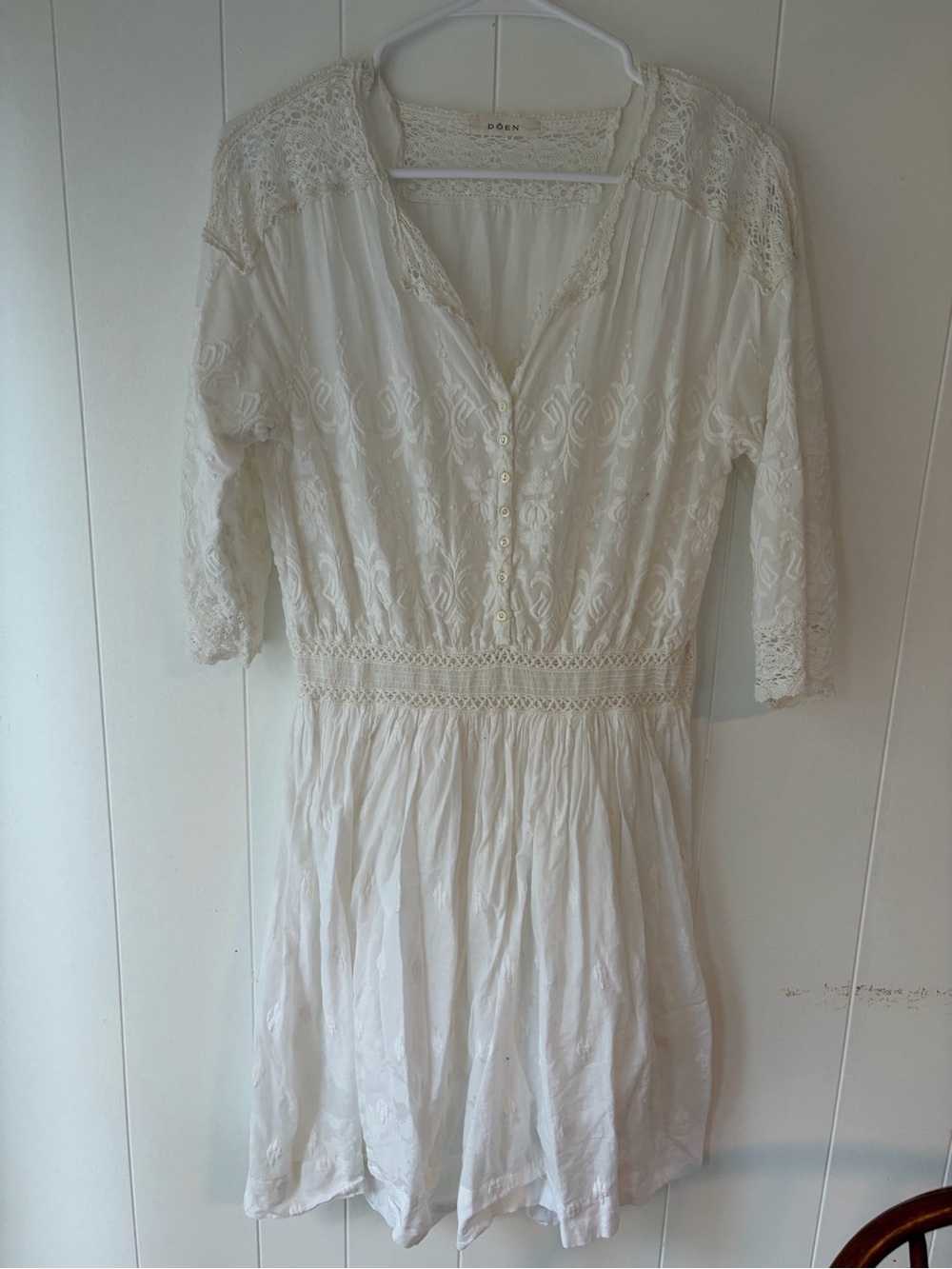 Rare vintage Doen Broderie anglais dress medium